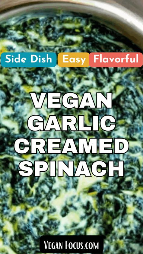 This vegan creamed spinach recipe is creamy, garlicky, and full of flavor. It’s a delightful side dish that pairs well with a variety of main courses. Serve hot as a side dish or over cooked pasta, rice, or quinoa for a complete meal. Vegan Cream Spinach Recipes, Vegan Creamed Spinach Recipe, Vegan Spinach Recipes, Vegan Creamed Spinach, Frozen Spinach Recipes, Vegan Entertaining, Vegan Meatballs Recipe, Creamed Spinach Recipe, Vegan Spinach