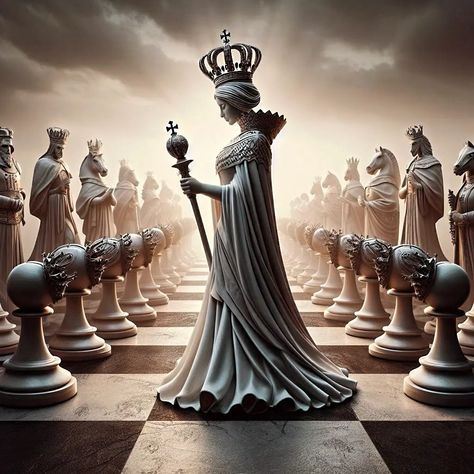 #chess #art #chessboard #aiart Cartoon Chess Pieces, Queen Chess Piece Aesthetic, Chess Images, Medieval Chess, Chess Art, King Chess Piece, Queen Chess, Queen Chess Piece, Chess King