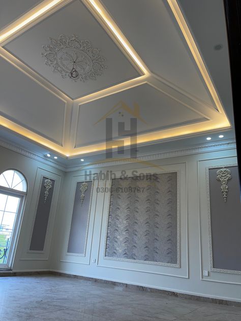 #Bedroomroomceiling design False Ceiling Design Double Height, Double Height False Ceiling Design, Fall Celling Design, Room Ceiling Design, Plaster Ceiling Design, Drawing Room Ceiling Design, Princess Bedrooms, Luxury Ceiling Design, Simple Ceiling Design