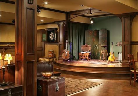 Underwater Room, Music Room Design, Yellow Ceiling, Home Music Rooms, Jazz Bar, Music Studio Room, Man Cave Home Bar, Piano Room, Basement Design Ideas