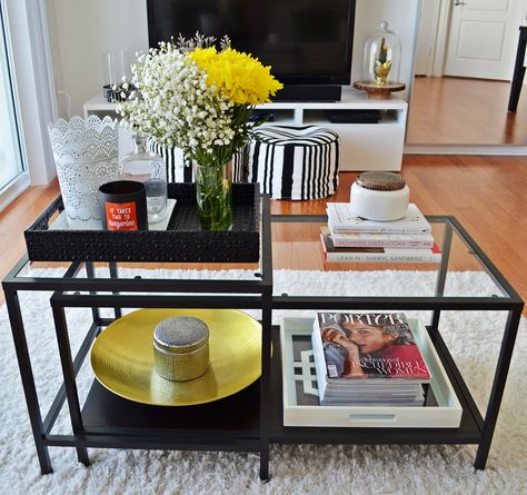 Vittsjo Coffee Table, Coffee Table Style, Round Coffee Table Modern, Perfect Coffee Table, Home Coffee Tables, Coffee Table Farmhouse, Living Room Lounge, Table Styling, Coffee Table Styling