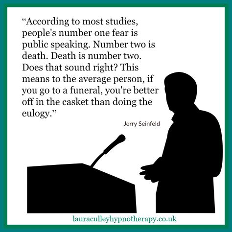 One of the most common fears is glossophobia, the fear of public speaking. Read my latest blog for an exercise in how to become more confident. https://www.lauraculleyhypnotherapy.co.uk/blog/how-to-overcome-your-fear-of-public-speaking #publicspeaking #givingaspeech #hypnotherapyblog #selfhypnosis How To Speak In Public, How To Be Good At Public Speaking, How To Overcome Fear Of Public Speaking, Overcoming The Fear Of Public Speaking, Presenting Tips Public Speaking, Fear Of Public Speaking, Become More Confident, Stage Fright, Common Fears