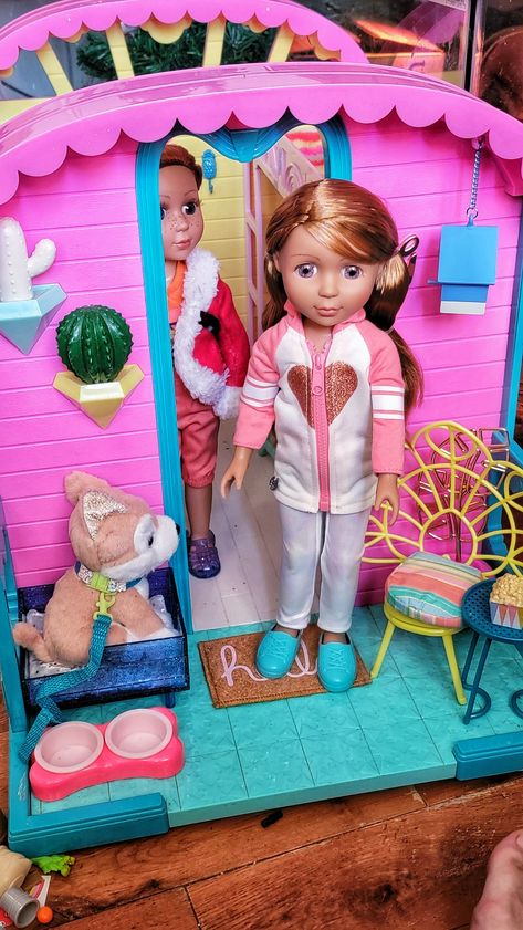 Glitter Girls Dolls, Caravan Home, Porch Accessories, The Caravan, Glitter Girl, Ooak Dolls, American Girl Doll, Girl Dolls, Caravan