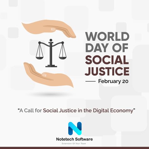 Since 2020, millions of people have started working from home. Therefore, this year’s #Social Justice Day focuses on achieving sustainable development by mitigating digital divide to access equal opportunities. #notetechsoftware #digitaleconomy #WorldDayofSocialJustice Social Justice Day, World Day Of Social Justice, Digital Divide, World Days, Equal Opportunity, Social Justice, Working From Home, From Home, This Year