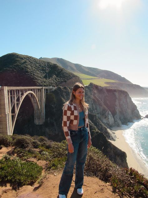 Big Sur Outfit, Checkered Sweater Outfit, Checkered Sweater, Sweater Outfit, San Fran, Big Sur, What I Wore, Selfies, Sweater Outfits