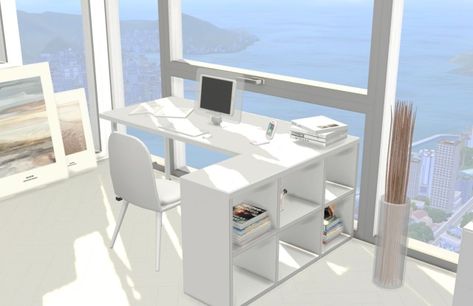 ALGU op Tumblr Sims 4 Cc Gaming Table, Sims 4 L Shaped Desk Cc, Sims 4 Corner Desk, Sims4 Cc Office, Sims Desk Cc, The Sims 4 Office Cc, The Sims 4 Desk Cc, Sims4 Cc Mods Furniture, Sims 4 Cc Computer