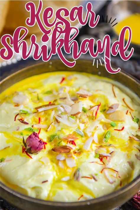 Indian Slow Cooker, Shrikhand Recipe, Desi Desserts, Dessert Yogurt, Yogurt Dessert, Tandoori Masala, Sanjeev Kapoor, Indian Cooking Recipes, Sweet Dishes Recipes