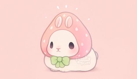 Ida Ꮚ•ꈊ•Ꮚ en Twitter: "Strawbunny 🍓 https://t.co/qr18ryjxO0" / Twitter Cute Bunny Wallpaper, Smiles And Tears, Bunny Drawing, Cute Kawaii Animals, Bunny Wallpaper, Kawaii Illustration, 카드 디자인, Cute Animal Drawings Kawaii, Cute Kawaii Drawings