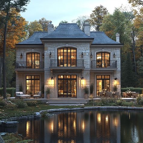 Experience the charm of a French Provincial Country Estate in Loire Valley, 15000 sqft. AI art in dusk light captures fall's beauty in France's wine region. Let this image inspire your dream country home and real estate goals. Feel the autumn leaves rustle or the pond's serene purr. Share your thoughts below! 🍂🌿 #DreamHomeInspiration #LuxuryInteriors #FrenchProvincialStyle #LoireValley #LuxuryLiving #LuxuryDesign #LuxuryLifestyle #HomeGoals #InspiringHomes #LuxuryTravel #CountryEstate #VineyardLiving #AutumnInFrance French Architecture Homes, Dream Country Home, Modern French Chateau, Classic Mansion, French Country Estate, Real Estate Goals, French Villa, Dream Country, Driver Shoes