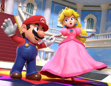 Princess Peach And Mario, Boyfriend Halloween, Mario And Peach, Mario Princesses, Mario Fanart, Super Mario Bros Games, Super Princess Peach, Mario And Princess Peach, Super Princess