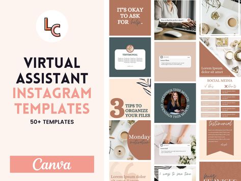 #Virtual_Assistant_Templates #Mood_Board_Layout #Market_Yourself #Brand_Aesthetic Virtual Assistant Templates, Mood Board Layout, Messages Instagram, Best Landing Page Design, Market Yourself, Instagram Font, Types Of Social Media, Aesthetic Feed, Business Instagram