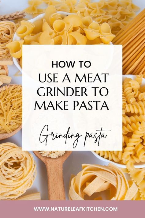 USE A MEAT GRINDER TO MAKE PASTA Grinding Meat, Cooked Pasta Recipes, Make Pasta, Meat Pasta, Best Meat, Meat Grinder, Kitchen Appliance, Fresh Pasta, Ground Meat