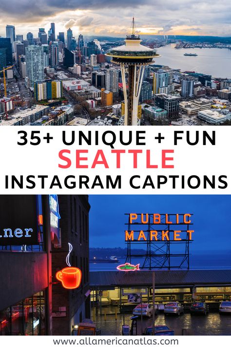 These are the best quotes about Seattle for Seattle Instagram captions, including funny Seattle Instagram caption, serious Seattle Instagram captions, and unique Instagram captions about Seattle to take your pictures to the next level. Seattle Captions Instagram, Seattle Quotes, Unique Instagram Captions, Seattle Instagram, Waterfall Captions, Seattle Pictures, Seattle Photos, Things To Do In Washington, Washington State Travel