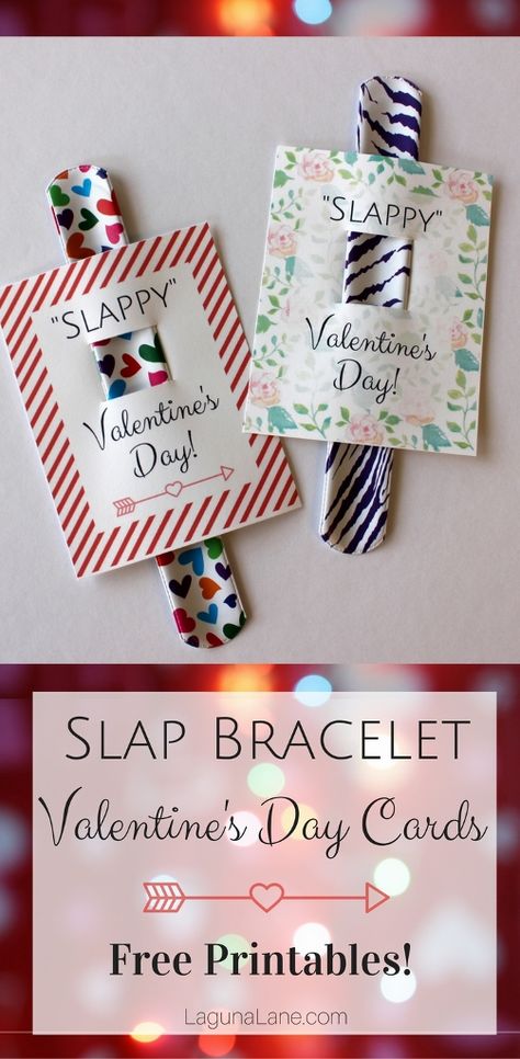 Be the talk of your class with these fun and free "Slappy Valentine's Day" printable cards! Order a pack of slap bracelets from Amazon, and you have a budget-friendly kid Valentine that everyone will love. Bracelet Cards, Valentines Class Party, Valentines Diy Kids, Trending Christmas Gifts, Class Valentines, Valentine Gifts For Kids, Happy Hearts Day, Valentine Activities, Valentine Projects