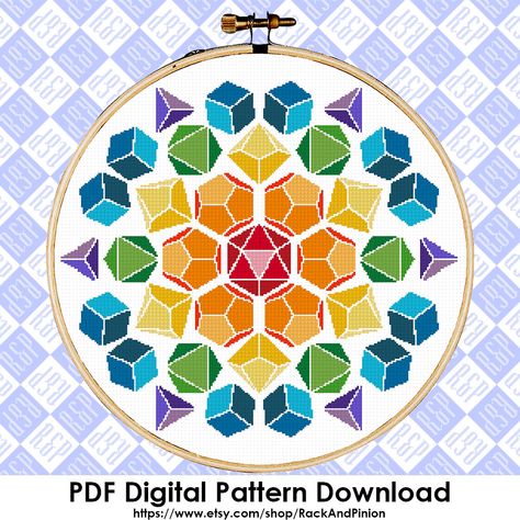 Cross Stitch Pattern Maker, Dmc Embroidery Floss, Polyhedral Dice, Hand Embroidery Patterns, Figure It Out, Counted Cross Stitch Patterns, Embroidery Floss, Cross Stitch Designs, Digital Pattern