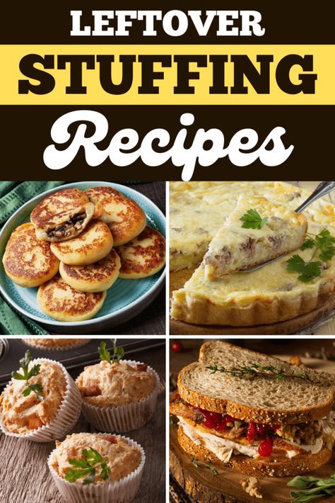 Recipes Using Leftover Stuffing, Leftover Stuffing Muffins, Leftover Stuffing Recipes, Stuffing Leftovers, Baked Stuffed Pork Chops, Turkey Casserole Recipes Leftover, Best Quiche Recipes, Leftover Stuffing, Thanksgiving Casserole Recipes