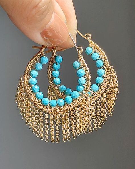 Turquoise earrings dangle