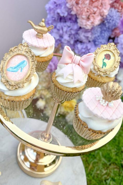 Birthday Princess Theme, Beauty And Beast Birthday, Magical Princess, Princess Theme Birthday, Princess Theme Birthday Party, Cupcake Images, Princess Cupcakes, Cupcake Bakery, Cinderella Party