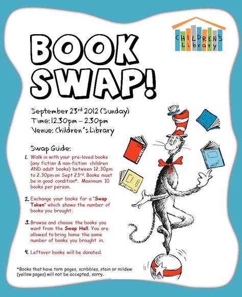 Book Fundraiser Ideas, Book Drive Ideas, School Book Exchange Ideas, Literacy Week Ideas Elementary, Book Swap Display, Book Swap Ideas, Book Swap Poster, Book Swap Party Ideas, Book Swap Library