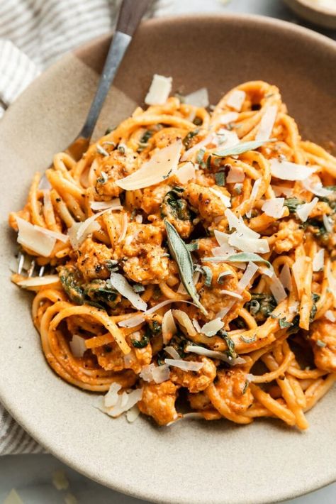 Pumpkin Sage Sausage Pasta, Pumpkin Pasta With Sausage, Sausage Pumpkin Pasta, Beef Smoked Sausage Recipe, Pumpkin Sage Pasta, Pumpkin Sausage Pasta, Beef Sausage Recipes, Creamy Pumpkin Pasta, Pumpkin Pasta Recipe