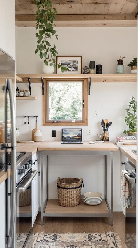 Tiny Home Desk Ideas Desk At Window, Mini Desks, Home Desk Ideas, Cubby Desk, Countertop Desk, Modular Desk System, Mobile Desk, Desk Solutions, Sleek Desk