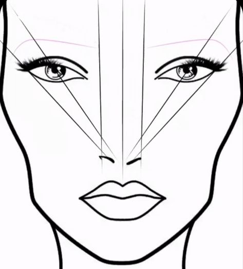 Eyebrow Template Printable, Eyebrow Practice Sheet Printable, Bedroom Art Painting, Drawing The Human Head, Lip Permanent Makeup, Eyebrow Template, Makeup Charts, Eyebrow Design, Face Template