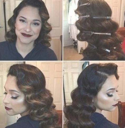 Vintage Finger Waves, Finger Wave Hairstyle, Hair Long Wedding, Curls Ideas, Vintage Hairstyles For Long Hair, Hairstyles Vintage, Wave Hairstyle, Flapper Hair, Finger Wave Hair