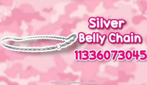 Berry Avenue Codes Waist Chain, Roblox Codes Belly Chain, Bloxburg Belly Chain Code, Chain Codes For Berry Ave, Berry Avenue Chain Code, Brookhaven Belly Piercing Codes, Roblox Neck Accessories Codes, Belly Chain Codes Berry Ave, Belly Chain Roblox Code