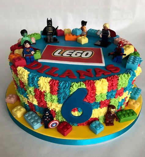 Lego Birthday Cake For Boys, Lego Cakes For Boys, Birthday Cake For Boys, Cake For Boy, Lego Birthday Cake, Lego Kits, Lego Cake, Lego Birthday, Boy Birthday Cake