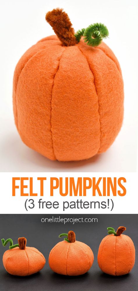 Free Felt Pumpkin Pattern | Cute and Easy DIY Pumpkins Pumpkin Felt Pattern, Sewing Pumpkins Free Pattern, Pumpkin Plush Pattern, Felt Pumpkin Pattern, Felt Pumpkins Diy, Sew A Pumpkin, Sewing Pumpkins, Pumpkin Patterns Free, Sewing Felt