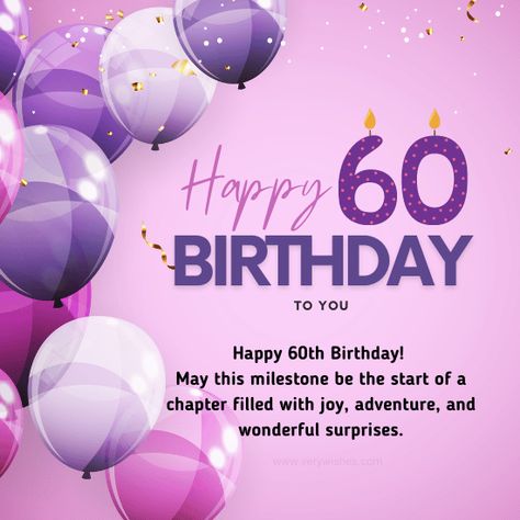 Happy 60th Birthday Wishes: Reaching the age of 60 is a remarkable journey, an accomplishment deserving of admiration and celebration. As someone enters the sixth decade of life, it's a moment to reflect on the rich tapestry of experiences, wisdom gained, and moments that have shaped them into the person they are today. A 60th birthday is a culmination of achievements, a juncture where memories intertwine with aspirations for the years ahead. In this article, we delve into a collection o... Happy 60th Birthday Sister Quotes, Happy Birthday Wishes 60 Years, Happy 60 Birthday Wishes For A Friend, 60th Birthday Wishes For Friend, Happy 60 Birthday Wishes For Her, 60th Birthday Wishes For A Man, Happy 60th Birthday Sister, 60th Birthday Wishes For Women, Happy 60th Birthday Wishes Man