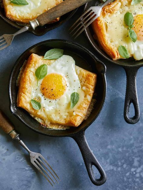 Simple Egg and Cheese Tartlets | Spoon Fork Bacon Cheese Tartlets, Egg Cheese, Egg And Cheese, Easy Eggs, A Hero, Healthy Snacks Recipes, Diy Food Recipes, Brunch Recipes, Skillet