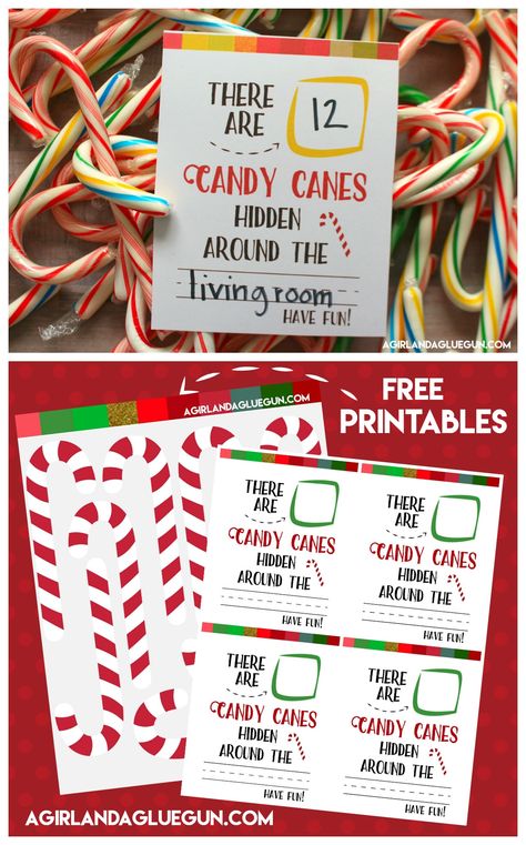 Last year I found myself with tons of leftover candy canes from our fun candy cane game .   So we came up with a fun game…candy cane hunt!  We just hide candy canes all around the room and the kids have to find them! Think how fun to put this on the front door when they … Diy Christmas Candy Gifts, Candy Cane Hunt, Candy Cane Scavenger Hunt, Candy Cane Game, Christmas Bingo Cards, Diy Christmas Candy, School Christmas Party, Christmas Tea Party, Craft Christmas Gifts