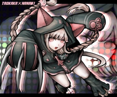 1girl blazblue blonde_hair braid claws cosplay dangan_ronpa hair_ornament hairclip nanami_chiaki pink_eyes super_dangan_ronpa_2 taokaka taokaka_(cosplay) tezurumozuru zoom_layer Nanami Chiaki, Chiaki Nanami, Danganronpa 1, Super Danganronpa, Danganronpa Memes, Nagito Komaeda, Danganronpa 3, Danganronpa Characters, Danganronpa