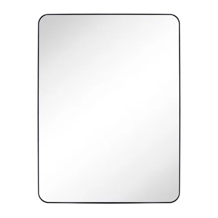 17 Stories Kengston Modern & Contemporary Rectangular Bathroom Vanity Mirrors - Wayfair Canada Modern Mirror Design, Bathroom Vanity Mirrors, Wall Mounted Bathroom Vanity, Rectangular Bathroom, Chic Mirror, Vanity Mirrors, Metal Frame Mirror, Contemporary Mirror, Mirror Wall Bathroom