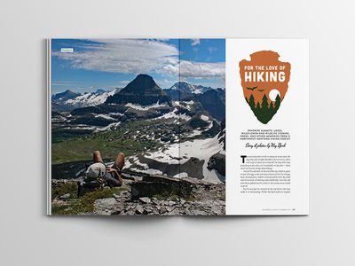 For the Love of Hiking Photo Book Inspiration, 2025 Travel, Outdoor Magazine, Magazine Layout Inspiration, One Pager, Page Layout Design, Art Zine, Graphic Design Cards, Magazine Inspiration