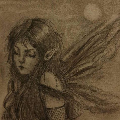 Image about black in fairy grunge drawings by youhatetosmokewithoutme Fairy Grunge Aesthetic, Fairy Drawings, Arte Peculiar, Arte Grunge, Fairycore Aesthetic, Grunge Fairycore, Fairy Aesthetic, Grunge Fairy, Arte Inspo