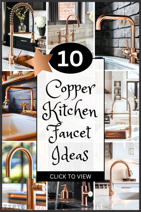 copper kitchen faucet ideas Copper And Gray Kitchen, Copper Faucet Kitchen, Kitchen Faucets 2024, Modern Copper Kitchen, Mixed Metal Kitchen, Kitchen Faucets Ideas, Kitchen Faucet Ideas, Copper Kitchen Faucet, Copper Kitchen Accents