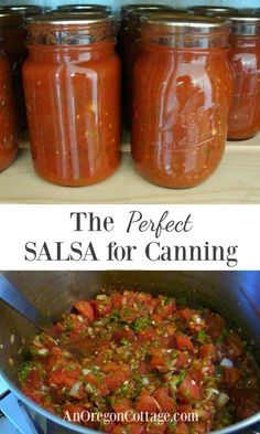 Learn how to make an easy and flavorful salsa for canning that’s safe, uses all-natural ingredients, and is thicker than typical canned salsas. It’s our family’s favorite! Salsa For Canning, Canned Salsa Recipes, Salsa Canning Recipes, Canning Salsa, Homemade Salsa Recipe, Home Canning Recipes, Canning Vegetables, Canning Food Preservation, Canning Tips