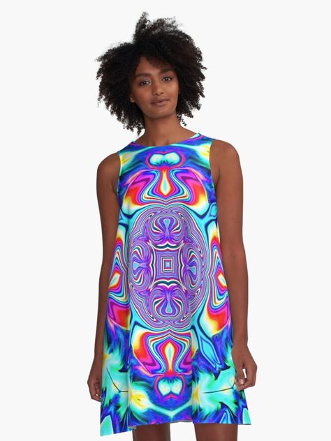 Psychedelic tiles 3: Tile design in psychedelic style. #summerclothes #girlfashion #clothesaesthetic #summerfashion #clothesforwomen #dresses #psychedelicdresses #beachfashion #clothesideas #hippydress #cr6zym1nd #findyourthing Festival Fits, Redbubble Designs, Hippie Dresses, Deny Designs, Hippie Outfits, Dress For Sale, Tile Design, Beach Style, Aesthetic Clothes