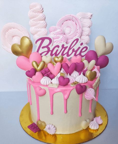 Barbie Cake Design Images (Barbie Birthday Cake Ideas) 30th Birthday Barbie Cake, Barbie 40th Birthday Cake, Barbie Drip Cake, Barbie Cake For Women, Barbie Inspired Cupcakes, Barbie Cake Ideas Birthdays Pink, Barbie Aesthetic Cake, Black Barbie Birthday Cake, Barbie Cakes For Girls Birthday Kids