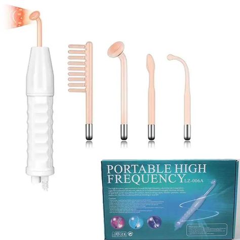 4 in 1 High Frequency Electrode Wand, 1 Set Facial Skin Firming & Lifting Beauty Machine, Beauty Instrument for Home & Travel, Gift For Halloween & Christmas & Fall, Boyfriend Gift, Winter Gift High Frequency Facial, Facial Therapy, Microcurrent Facial, Beauty Devices, Beauty Equipment, Health Skin Care, High Frequency, Face Skin Care, Skin Rejuvenation