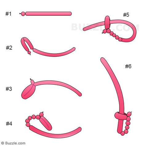 step by step instructions to make a balloon saber sword Balloon Animal Instructions, How To Balloon Animals, Step By Step Balloon Animals, How To Make Balloon Animals Step By Step, How To Make A Balloon Animal, Balloon Animal Ideas, Twisting Balloons Tutorials, How To Make Balloon Animals, Easy Balloon Animals Step By Step