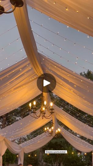 1.9K views · 271 reactions | Book our partial draped and twinkle light tent for your next outdoor special event 🫶🏻  @nunez.party.rental  for all your elegant tent draping cervices 🤍  #wedding #weddingday #weddinginspiration #weddingdecor #weddinginspo | Luxury Tent Draping & Balloon Backdrops | black · Original audio Diy Event Tent Outdoor Parties, Boho Wedding Tent, Wedding Tent Draping, Wedding Tent Lighting, Tent Draping, Boho Tent, Light Tent, Outdoor Drapes, Draping Wedding