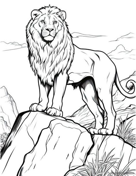 Lion Coloring Pages for Kids and Adults - Printable & Free! Coloring pages #coloringpages Coloring books #coloringbooks Coloring pages for kids #coloringpagesforkids Coloring pages for kids animals #coloringpagesforkidsanimals 1.34 Lion Coloring Pages Free Printable, Lion Colouring, Art Coloring Pages For Adults, Safari Coloring Pages, Lion King Coloring Pages, Jungle Coloring Pages, Lion Coloring, Printable Coloring Pages For Adults, Lion Coloring Pages