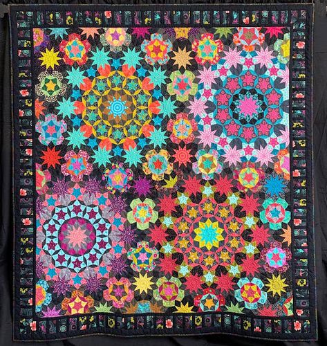 Ballet Quilt, Paper Peicing Patterns, Millefiori Quilts, Best Fireworks, Kaffe Fassett Quilts, Kaffe Fassett Fabric, English Paper Piecing Quilts, Colouring Page, Foundation Piecing