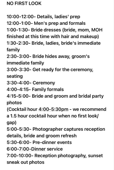 Wedding Photo Itinerary, Wedding Photo Schedule, Wedding Itinerary For Bridal Party, Wedding Weekend Schedule, Typical Wedding Day Timeline, Day Of Wedding Timeline 3:30 Ceremony, Wedding Timeline 4:30 Ceremony, Day Of Wedding Timeline 4:30 Ceremony, 5:30 Pm Wedding Timeline