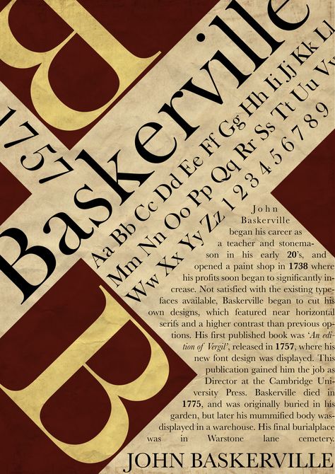 Baskerville celebration poster. Baskerville Poster, Celebration Poster, Moodboard Design, Specimen Book, Type Specimen, Poster Inspiration, Mood Board Design, Comic Sans, Personal Brand