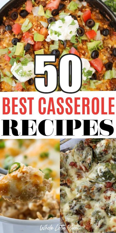 Camping Casseroles Easy Recipes, Best Casserole Recipes Dinners, Best Casseroles Dinners, One Dish Casseroles, Diner Casserole Recipes, Party Food Casserole, Casarols Dinners, Best Casserole Dishes, Top Rated Casserole Recipes