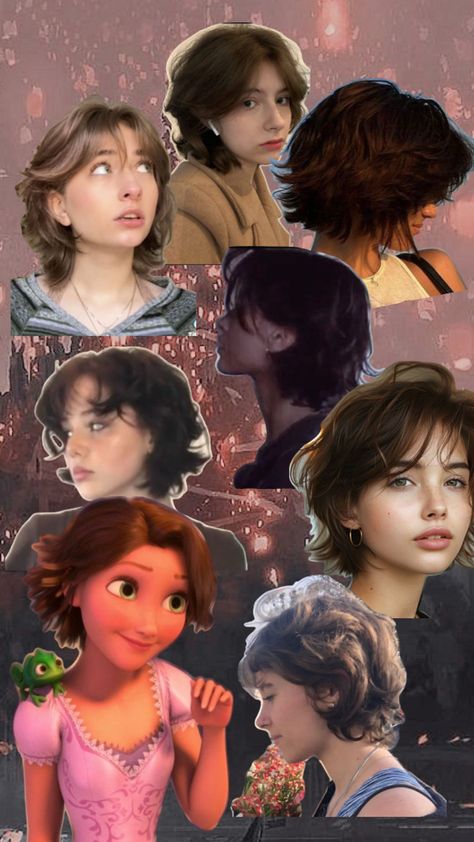 Rapunzel Short Hair, Rapunzel Theme, Esoteric Aesthetic, Style For School, Haircut 2024, Rapunzel Hair, Hair Inspiration Short, School Hair, Feathered Hairstyles